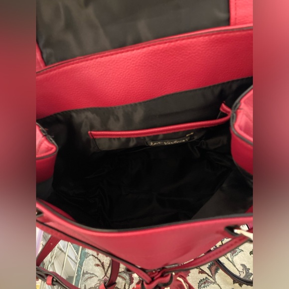NWOT Victoria’s Secret Red Faux Leather Tassel Backpack - Picture 4 of 8